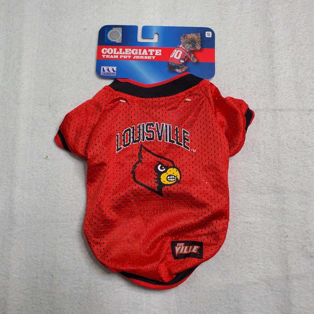 Pets First Pet Jersey Red Louisville Cardinals Mesh Size Small